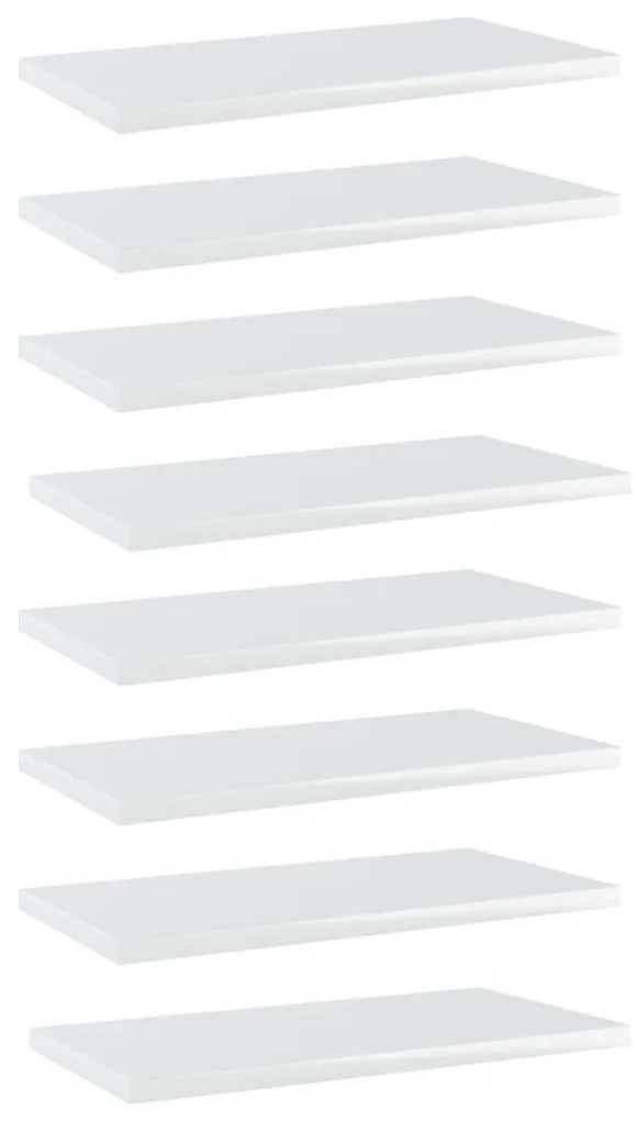 Prateleiras para estante 8 pcs 40x20x1,5cm contraplacado branco