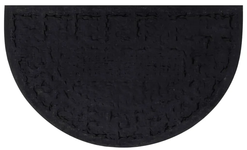 Tapete de porta semicircular 45x75 cm borracha e fibra de coco