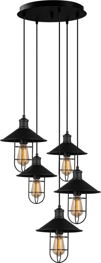 Candeeiro de Teto Ayazma – Preto – Diâmetro 58 cm x Altura 124 cm