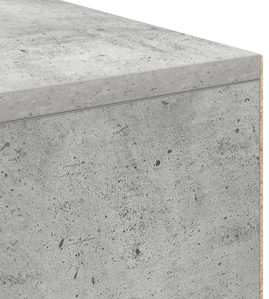 Secretária de Escrita Cinza concreto Compósito de madeira Compacta