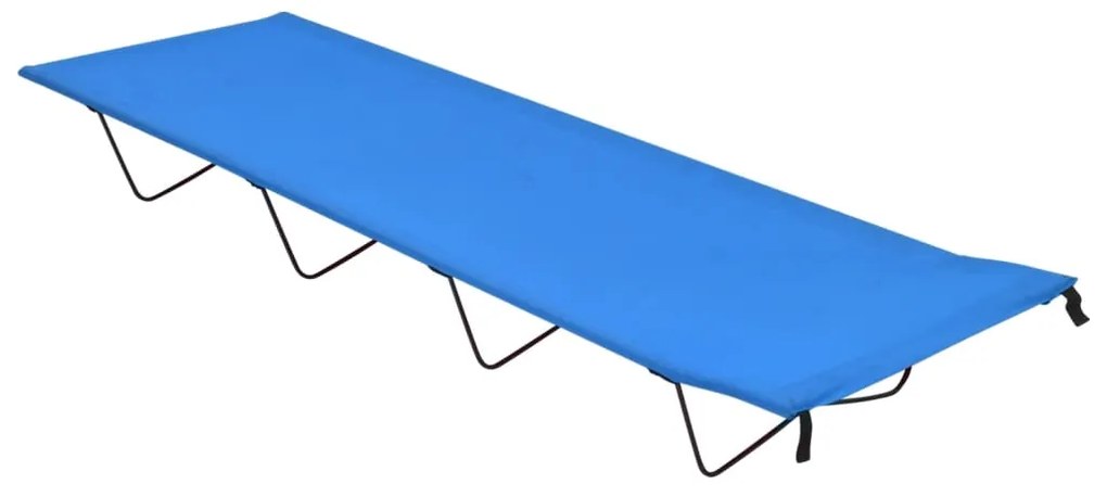 vidaXL Cama de campismo 180x60x19 cm tecido oxford e aço azul