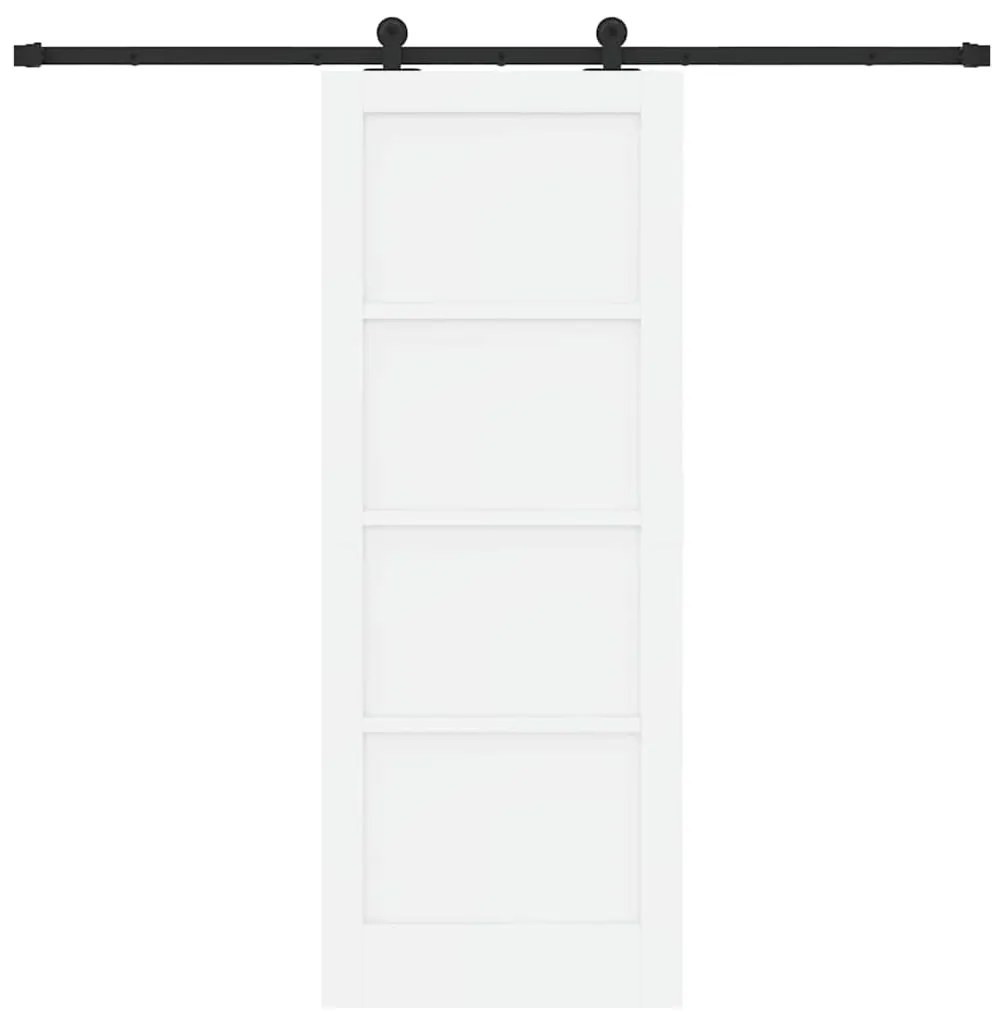 Porta Deslizante vidaXL com Conjunto de Hardware 'ORKDAL'Branca em Mad