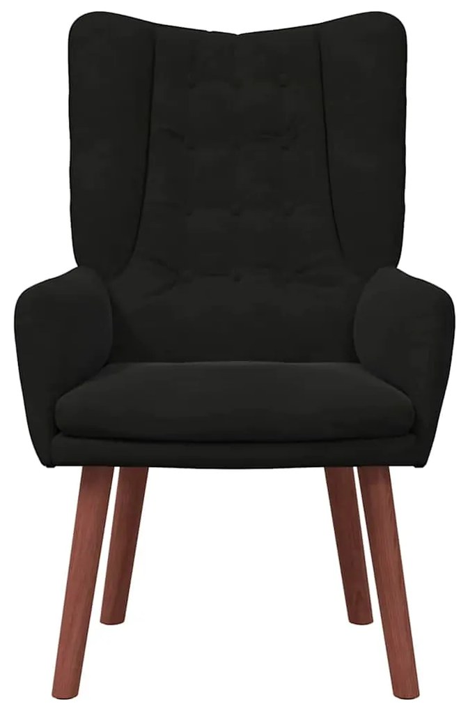 Poltrona Relaxante vidaXL Velo Preto