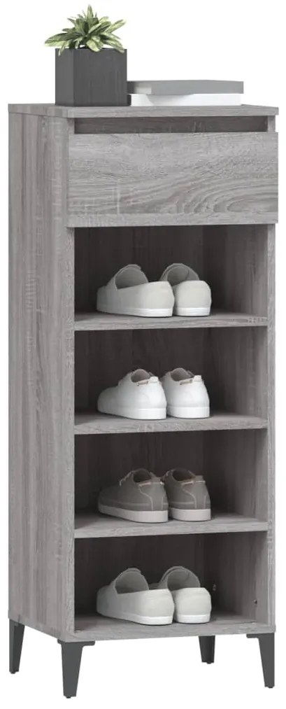 Sapateira 40x36x105 cm derivados de madeira cinzento sonoma