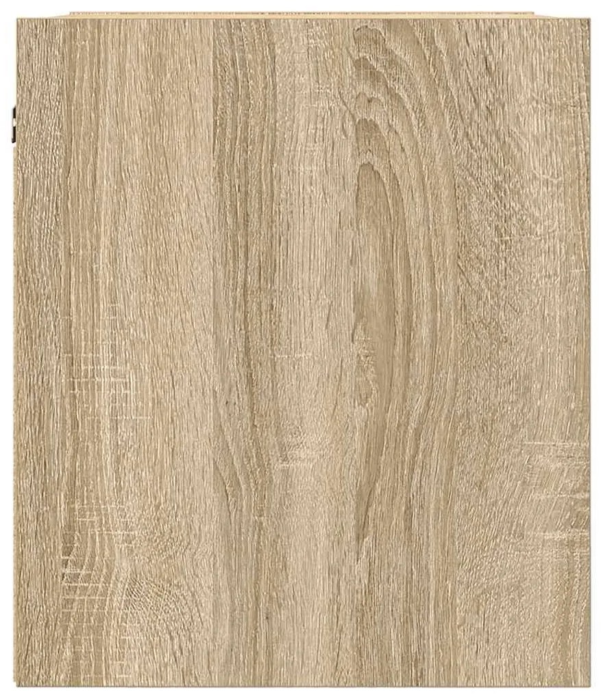 Mesa de cabeceira de parede 38x34x40 cm carvalho sonoma
