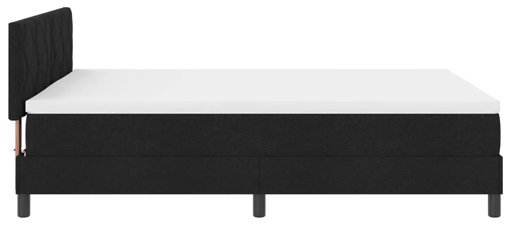 Cama Box com Colchão Preto 160x200 cm Tecido