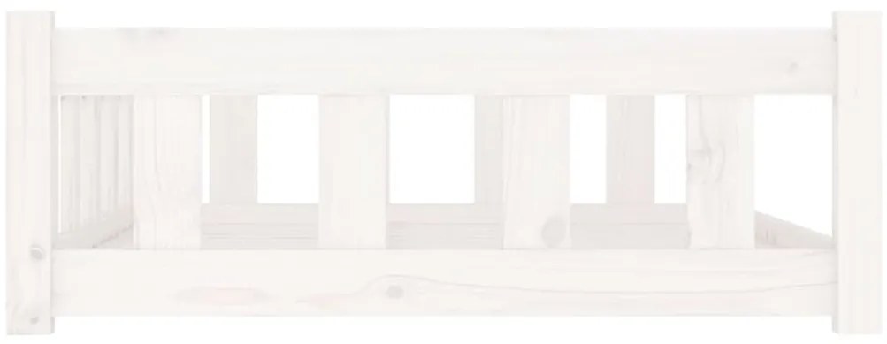 Cama para cães 105,5x75,5x28 cm madeira de pinho maciça branco