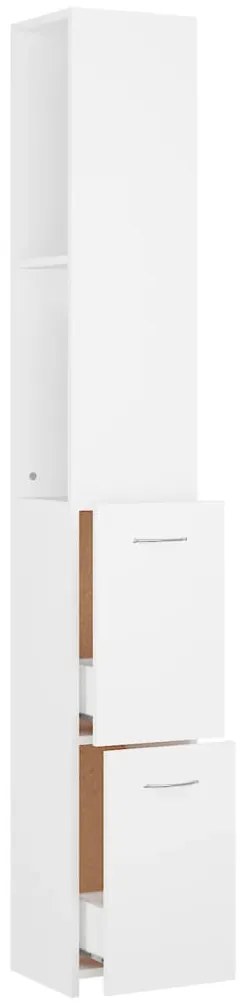 Armário casa de banho 25x26,5x170cm derivados de madeira branco