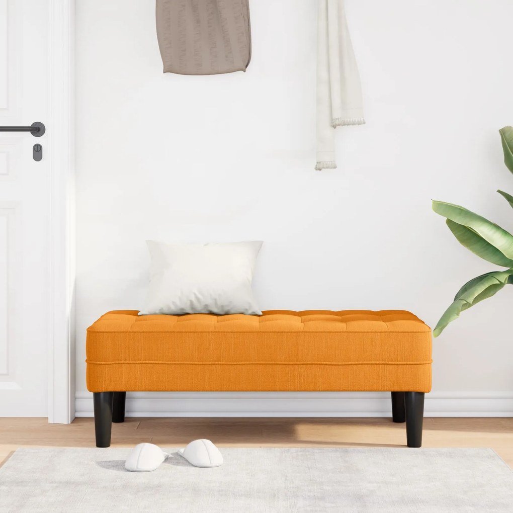 Banco vidaXL Amarelo Escuro 113x57x39 cm Tecido