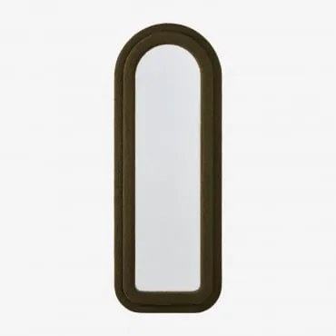 Espelho De Parede Em Tecido De Ovelha 60x160 Cm Ilai Verde Sálvia - Sklum