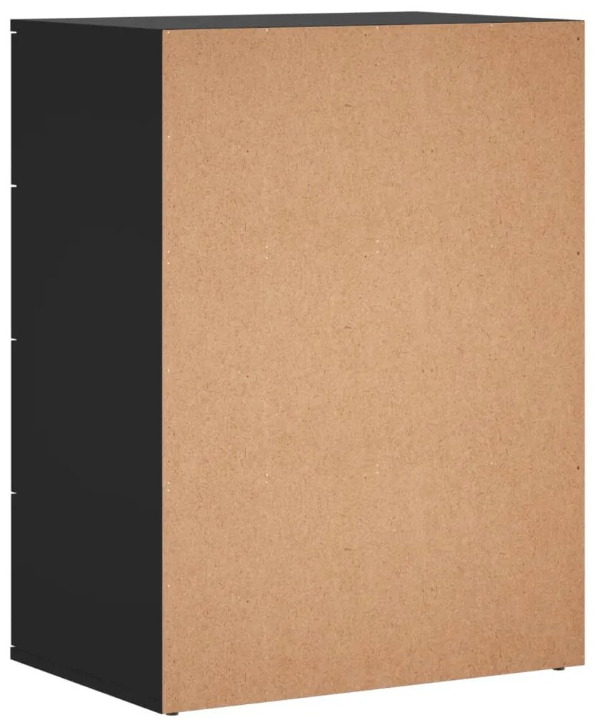 Aparadores 2 pcs 60x39x80 cm derivados de madeira preto