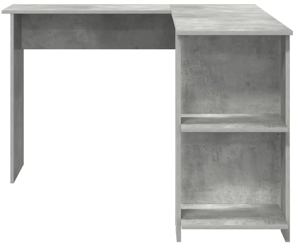 Mesa de Canto com Armazenamento em Concreto Cinza 140x113,5x75cm