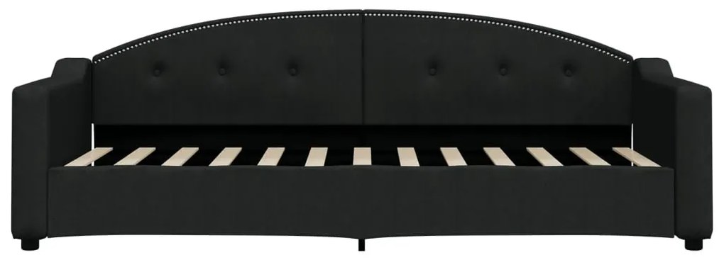 Sofá-cama com colchão 80x200 cm tecido preto
