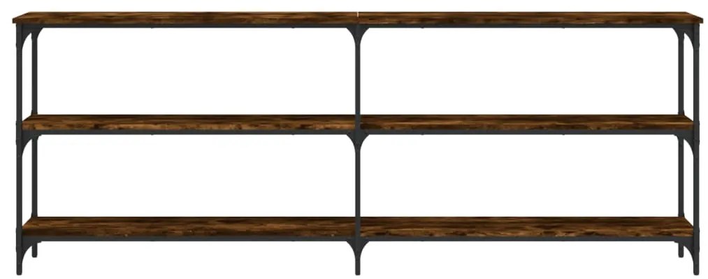 Mesa consola 200x29x75 cm derivados de madeira carvalho fumado