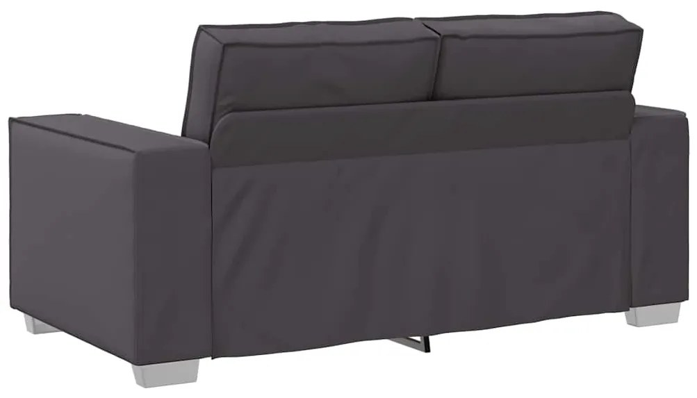 Sofá Loveseat vidaXL Cinza 120 cm em Couro Sintético