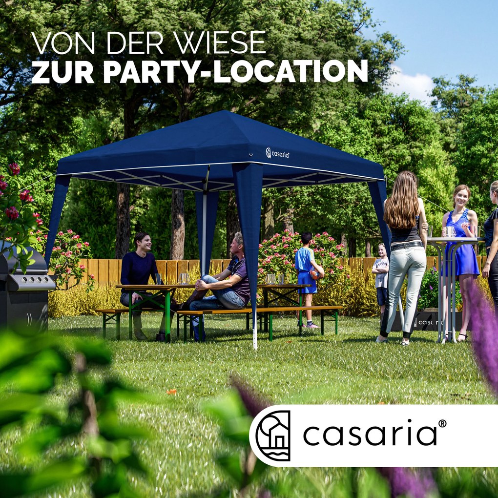 Tenda Popup dobrável Capri festas, eventos, feiras 3x3m com saco de transporte Azul escuro