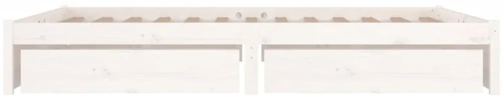 Estrutura de cama com gavetas 140x200 cm branco