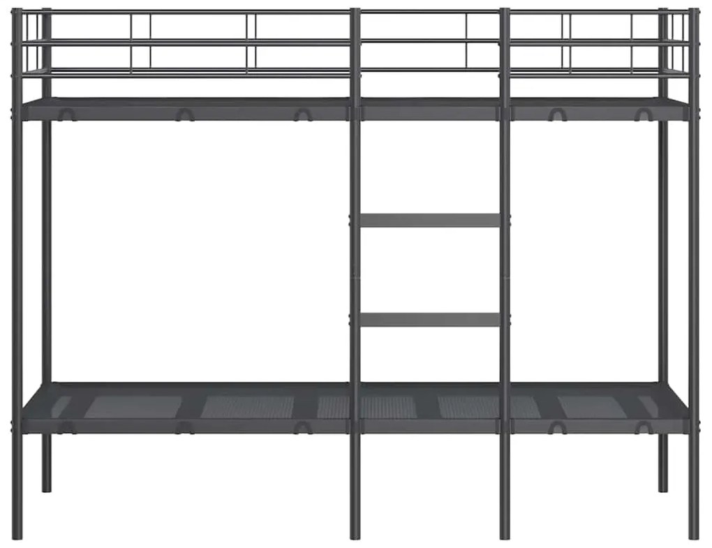 Beliche sem colchão 80x200 cm aço preto