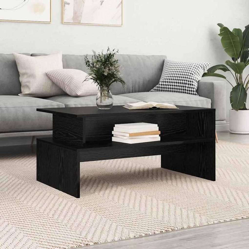 Mesa de centro com prateleira Outros Carvalho preto 90 x 55 x 42.5 cm