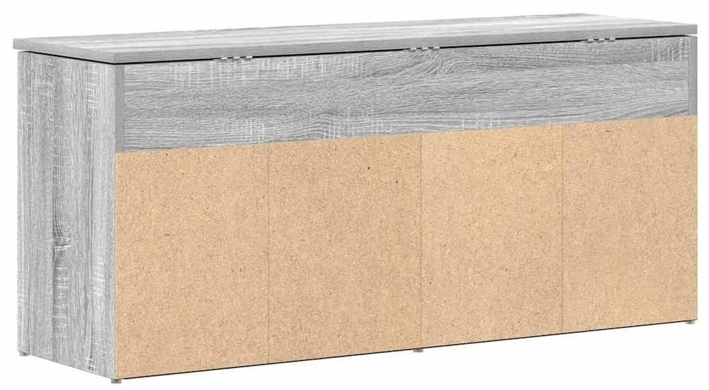 Banco sapateira 102x30,5x45cm derivados madeira cinzento sonoma