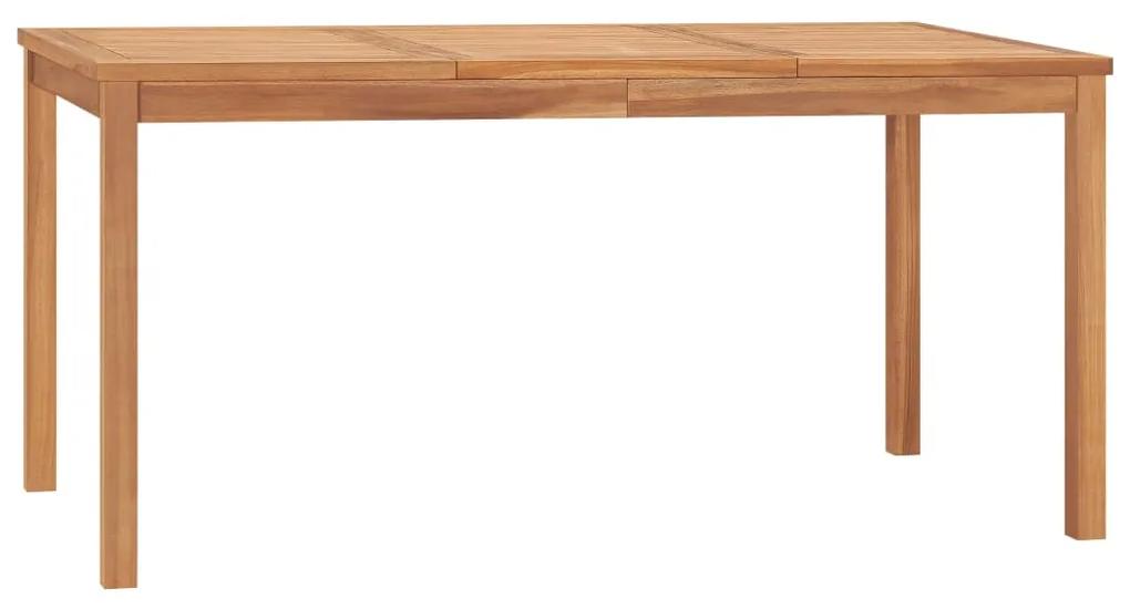 Mesa de jantar p/ jardim 160x80x77 madeira de teca maciça