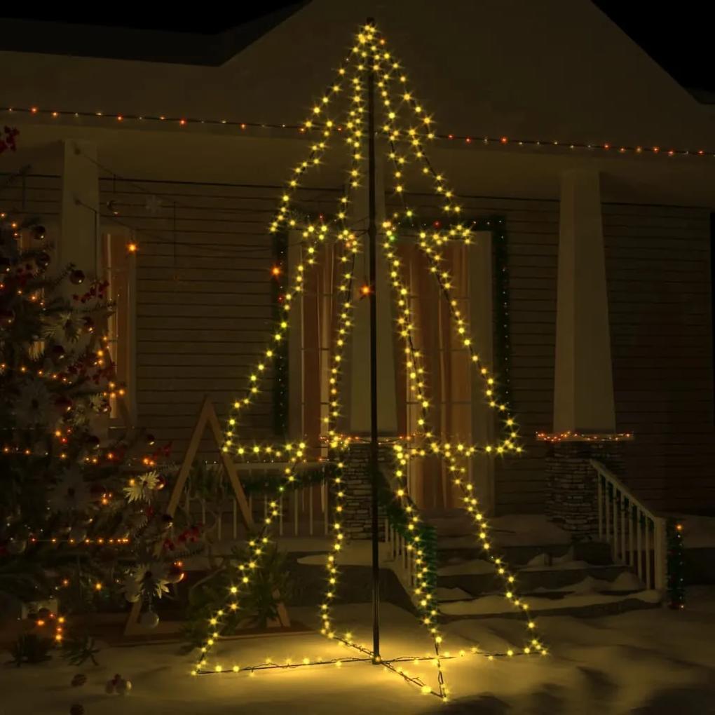 328586 vidaXL Árvore de Natal em cone 300 LEDs 120x220 cm interior e exterior