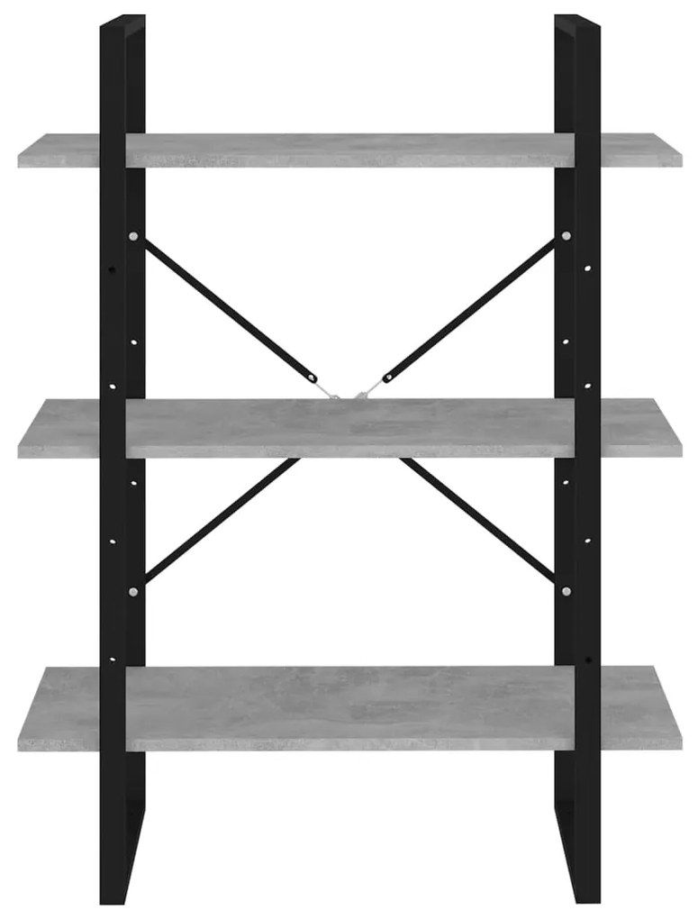 Estante 80x30x105 cm derivados de madeira cinzento cimento