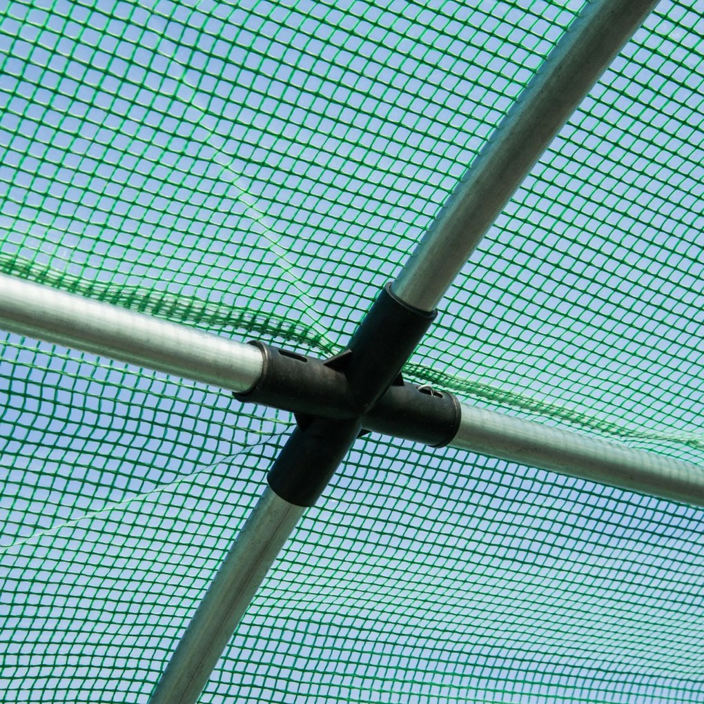 Estufa Tipo Túnel 600x300x200 cm com Porta 12 Janelas Estufa de Jardim