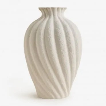 Vaso Em Cerâmica Malorinto Beige Creme - Sklum