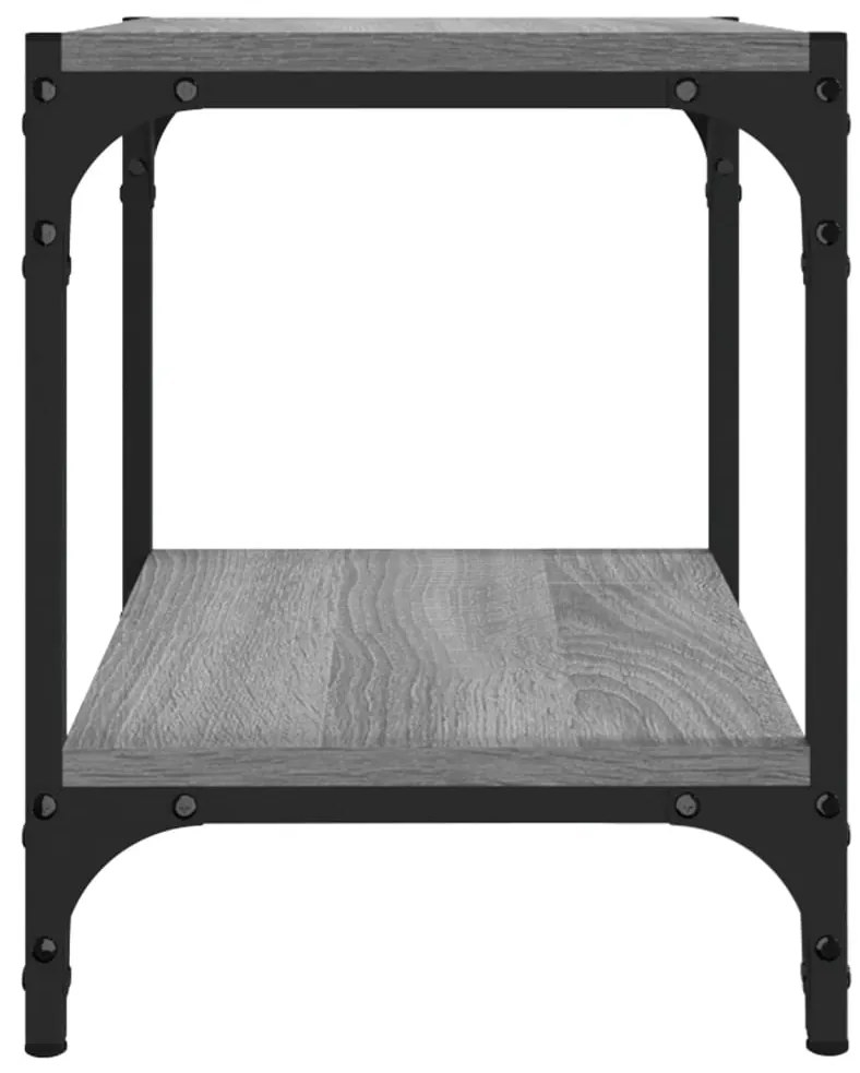 Móvel de TV 40x33x41 cm derivados madeira/aço cinzento sonoma