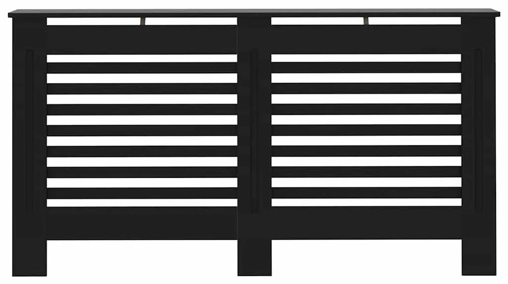 Cobertura de radiador 152x19x81,5 cm MDF preto