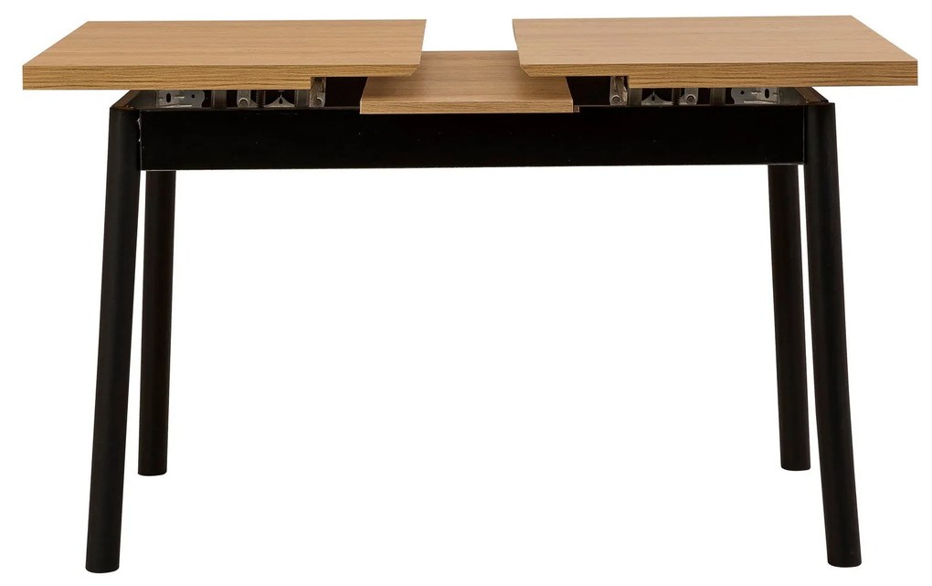 Conjunto Mesa de Jantar Extensível e Cadeiras Oliver – Preto – Mesa 12