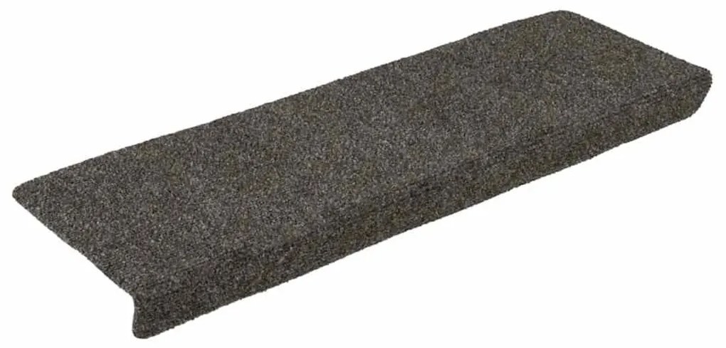 Tapetes de escada autoadesivos 30 pcs 65x21x4 cm antracite