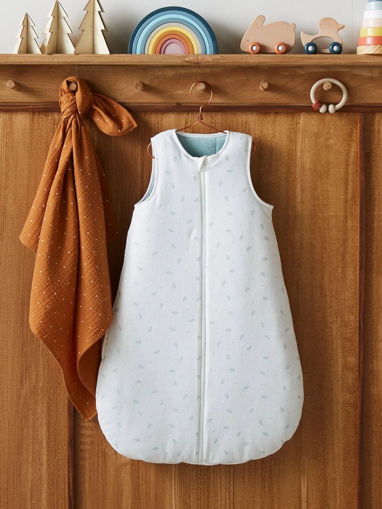 Saco de bebé com abertura ao centro, em algodão bio*, Dreamy branco medio estampado