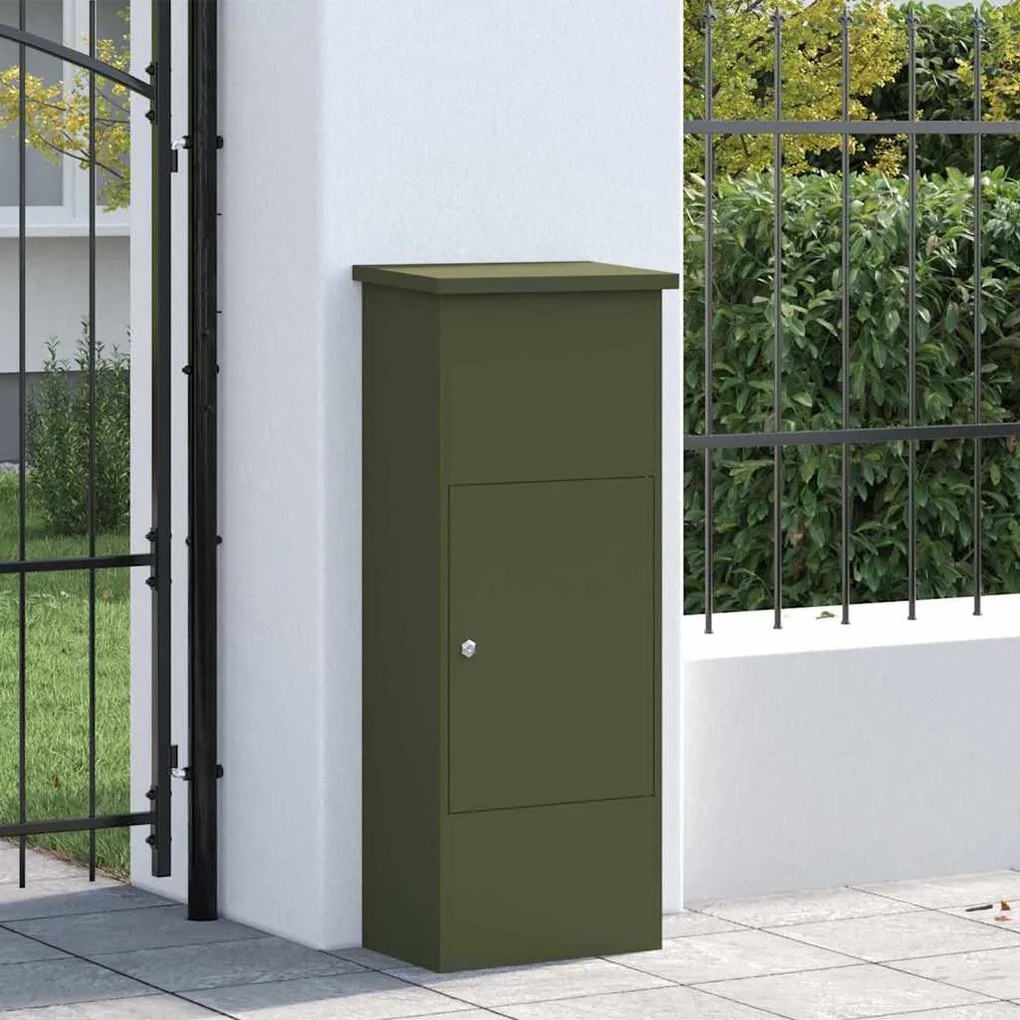 Caixa para entrega de pacotes Verde-oliva 44,5 x 29 x 110,5 cm