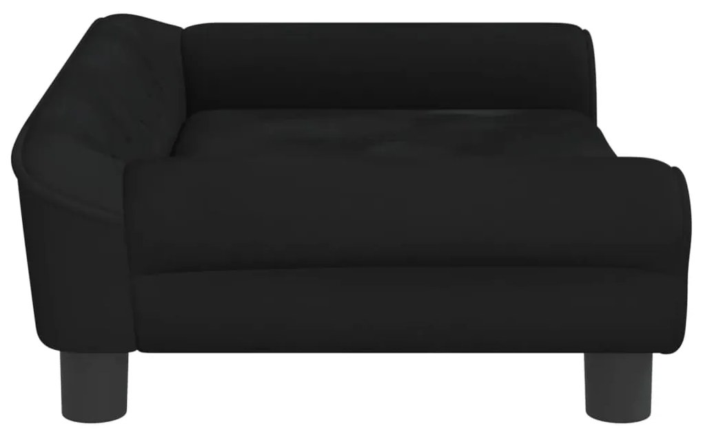 Cama para cães 70x48x22 cm veludo preto