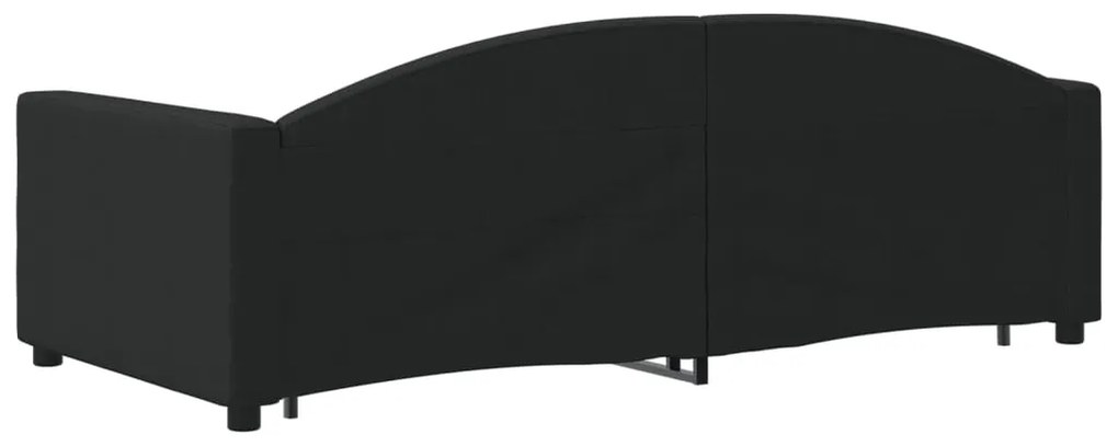 Sofá-cama com gavetão 90x190 cm tecido preto