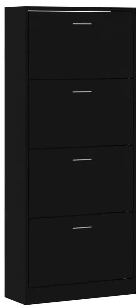Sapateira 63x24x147 cm derivados de madeira preto