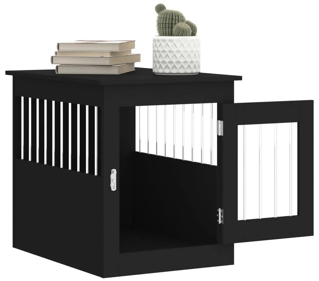 Móvel casota para cão 55x75x65 cm derivados de madeira preto