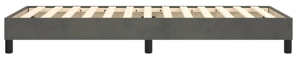 Estrutura de cama sem colchão 80x200 cm veludo cinzento-escuro
