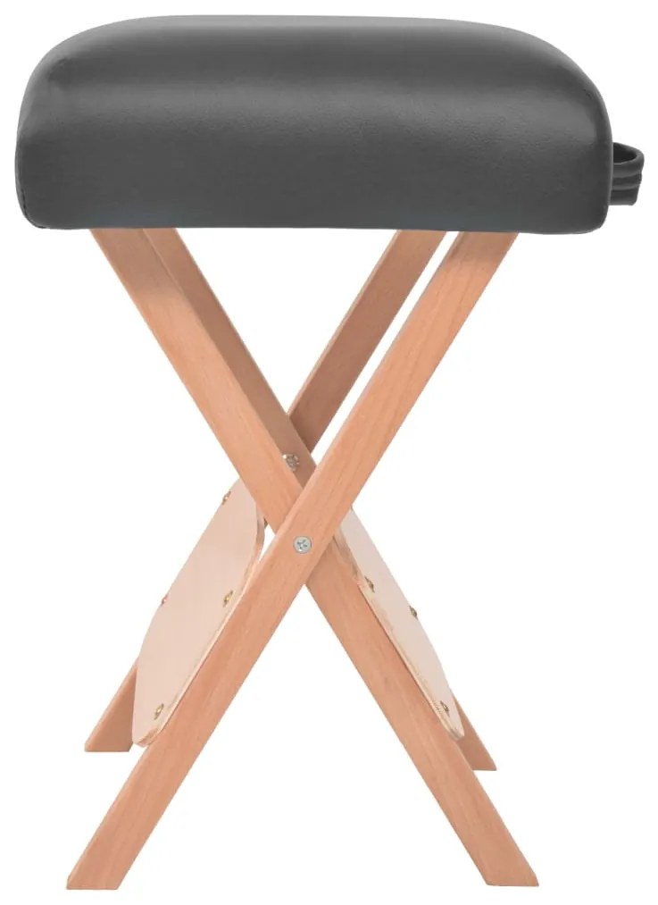 Banco massagens dobrável assento 12 cm espess. + 2 rolos preto