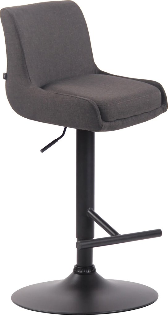 Banco de Bar Tecido cinza escuro