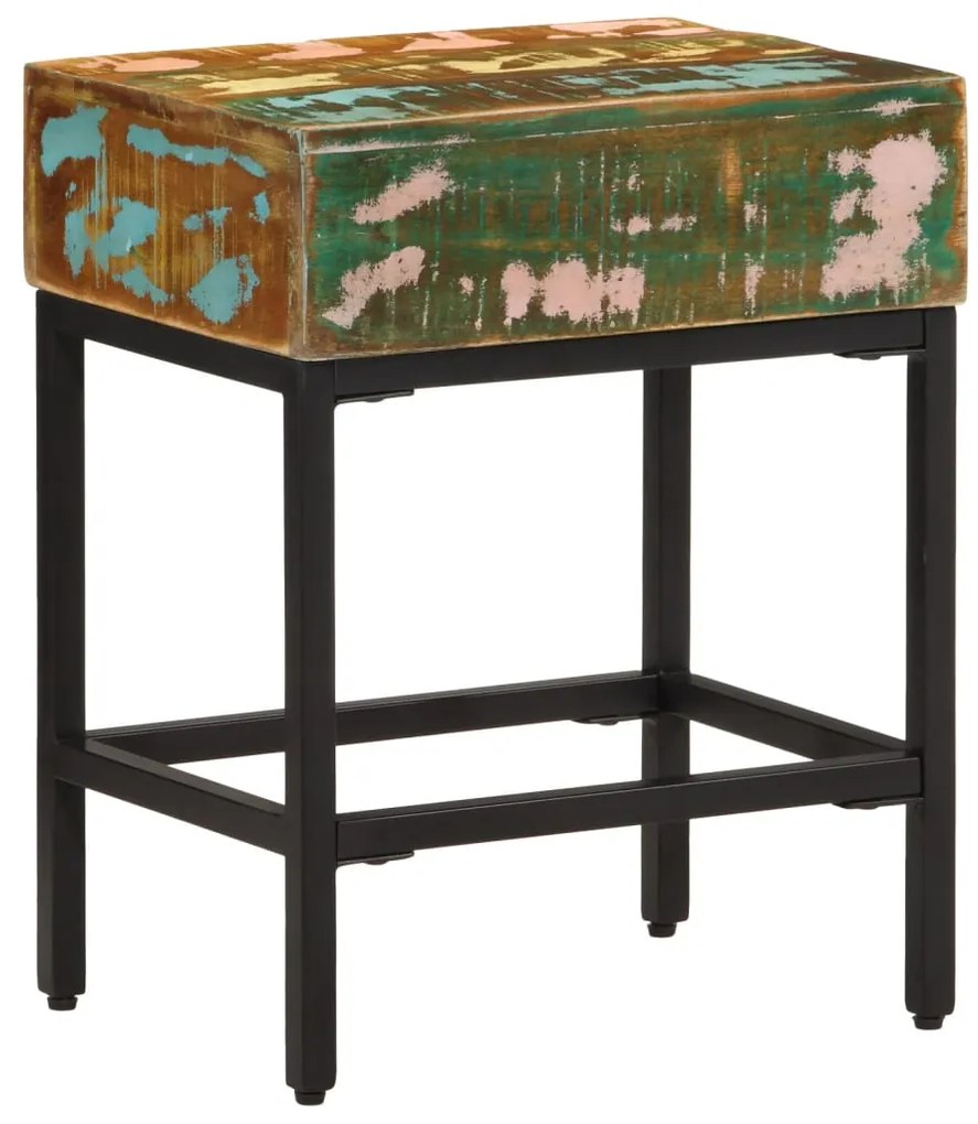 Mesa de apoio 40x30x51 cm madeira recuperada maciça