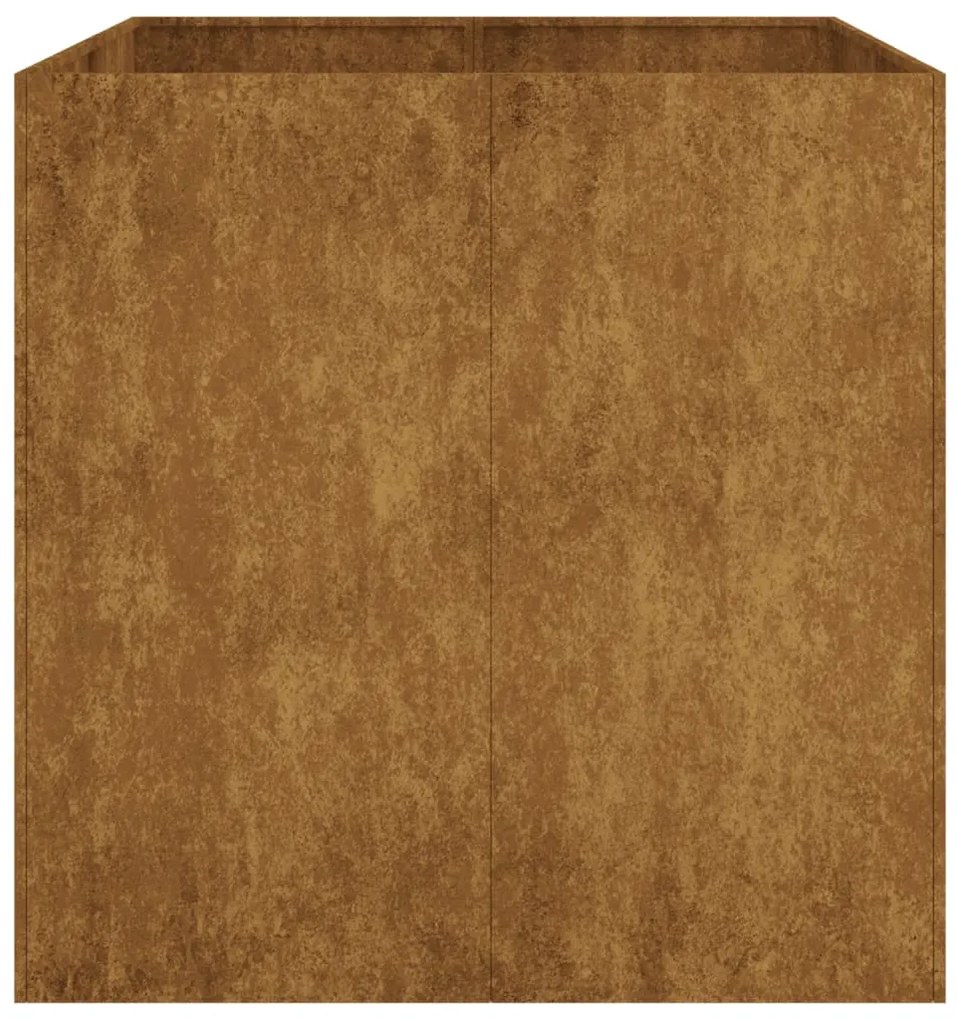 Vaso/floreira 80x80x80 cm aço corten
