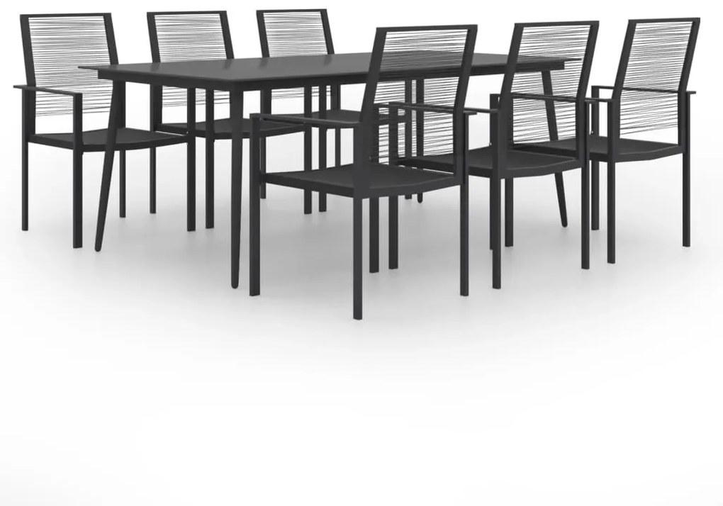 vidaXL 7 pcs conjunto de jantar para jardim