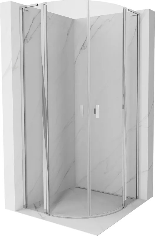 Mexen Mist L cabine de duche semicircular dobrável 90 x 90 cm, transparente, cromada - 8A32L-090-090-01-00