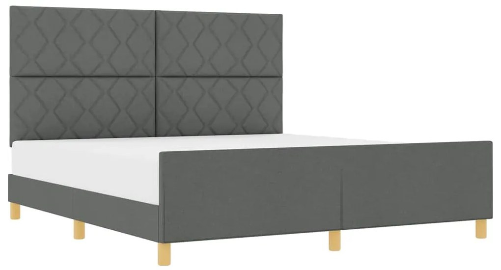 Estrutura de Cama vidaXL Cinza Escuro 180x200 cm de Tecido