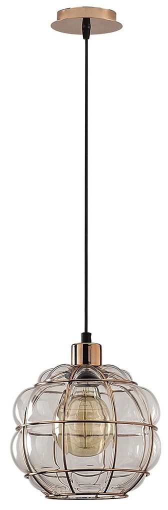 Candeeiro Chandelier Safderun – Cobre – Diâmetro 23 cm x Altura 111 cm