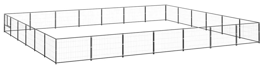 Canil para cães 42 m² aço preto