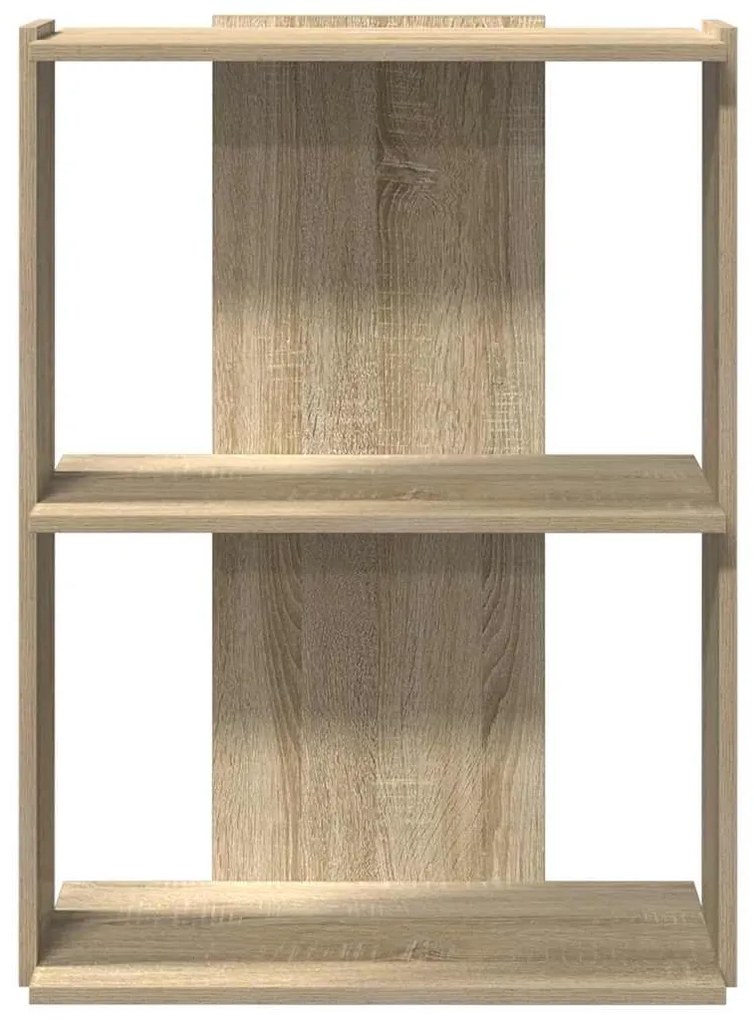 Estante 3 camadas carvalho sonoma 60x30x80cm madeira trabalhada
